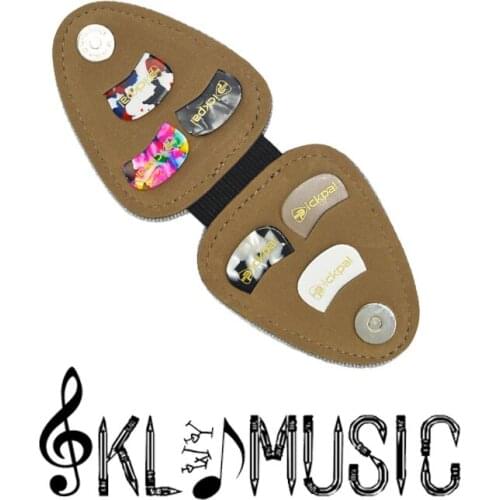 PU synthetic leather guitar picks bag, durable and lightweight+FREE 6 PCS GUITAR PICKS