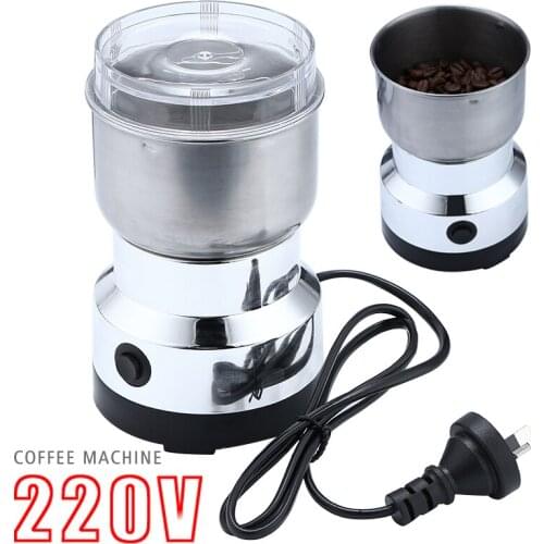 220V Bean Nuts Spice Grinding Milling Matte Blender Electric Coffee Grinder AU Plug Stainless Steel Household Grinding Crusher