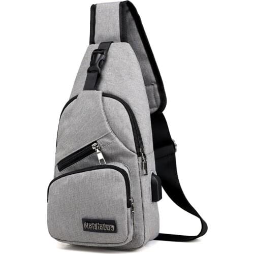 Summer new mens chest bag portable cloth bag canvas casual version outdoor mens bag