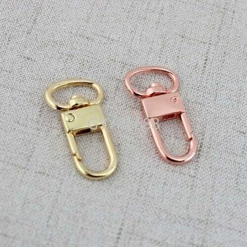 10-30-100pcs 6 colors 14mm 0.5 inch metal strap buckle for handbag strapping,leather wallet strap swivel clasps clips