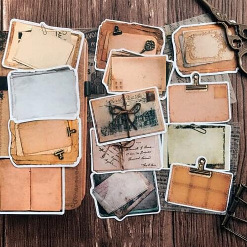 Retro Style Scrapbooking Notebook Stickers DIY Journal Album Decoration Sticker Labels Supplies