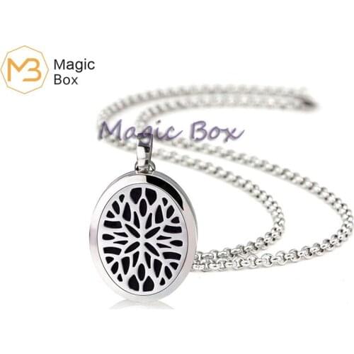 New Arrival Essential Oil Diffuser Locket necklace Pendant oval shape Aromatherapy Stainless Steel Perfume locket