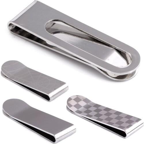 New Fashion Mens Present Silver Plated Stainless Steel Money Wallet Clip Card Gift