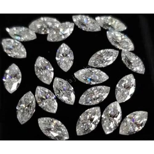 Wholesale 3EX VVS1 Marquise Shape Cut 1ct White D Color Moissanites Diamond Stones Loose Synthesis Moissanite Beads For Jewelry