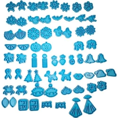 1 Set Earrings Epoxy Resin Mold Eardrop Dangler Casting Silicone Mould DIY Crafts Jewelry Pendant Making Tools N2UE