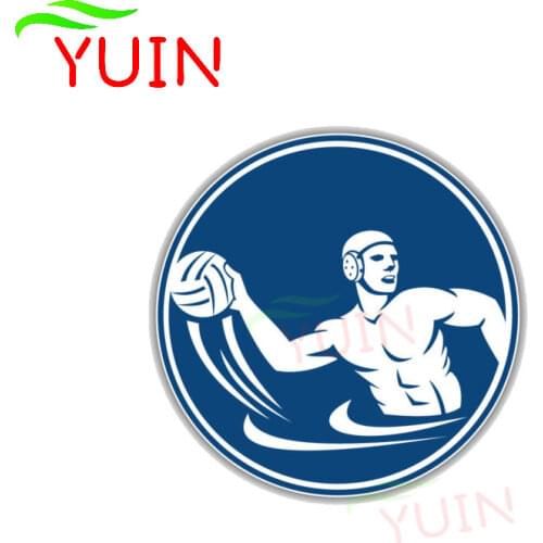Car Sticker Stylish Water Polo Player Label Decals Fashion PVC Bumper Decoration Accessories Waterproof Motorcycle Decal 13*13cm