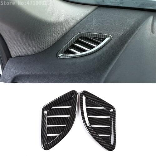 Carbon fiber Style ABS Chrome Car Dashboard Air Conditioning Outlet Vent Cover Trim For BMW X1 F48 2016-2018 X2 f47 2018