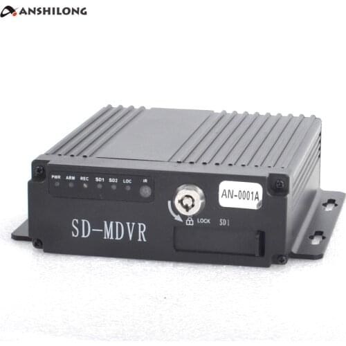 ANSHILONG 8-36V 720P MINI Realtime SD Car Mobile DVR 4CH Video/Audio Input with Remote Controller Encrption