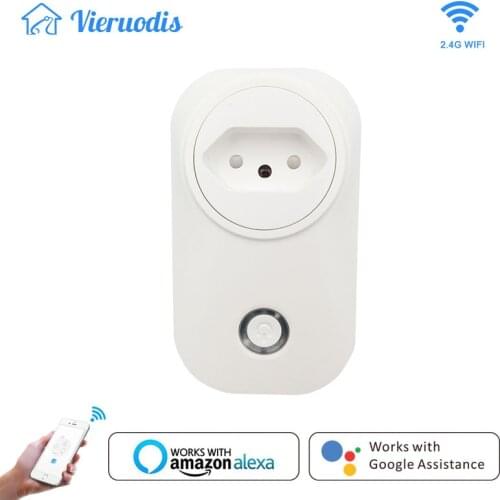 WIFI Smart Switzerland Brazil Plug Power Monitor 16A BR Smart Socket Wireless Outlet Voice Control Work with Alexa Google home