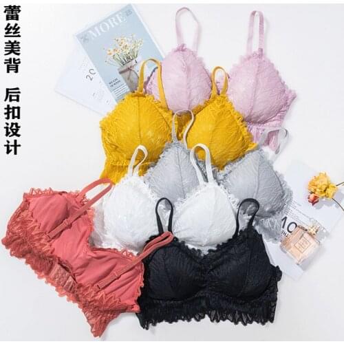 3D Sexy back Lingerie Sport Bra Backless Strapless Top Bra Push Up Bralette Brassiere Women Underwear lace