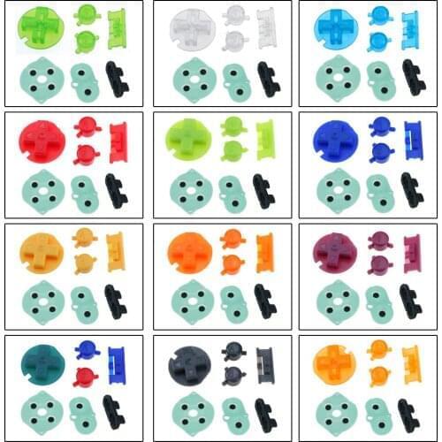 10Sets Game Control Keys For Nintendo Game Boy Color Silicone Rubber Pad Conductive Button For GBC Power On Off AB Buttons D Pad