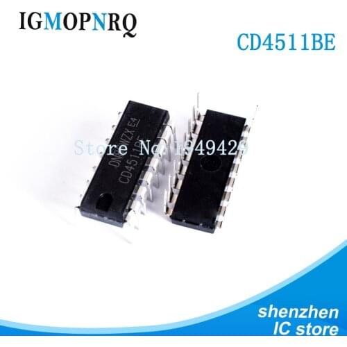 10PCS CD4511BE DIP16 CD4511 Encoder, decoder, multiplexer and demultiplexer BCD to 7 Segment New