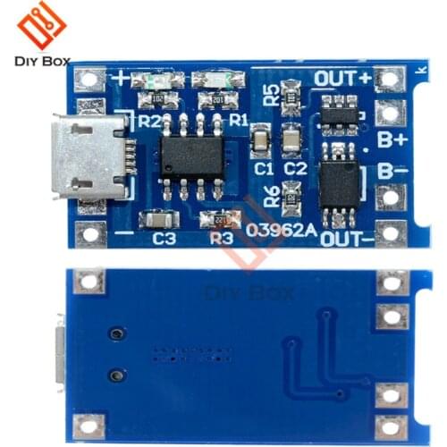 10 PCS DC 5V 1A 18650 Lithium Battery Charger Module Linear Charging Board Panel Short Circuit Protection Micro USB DIY TP4056