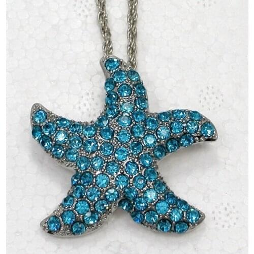 12pcs/lot Wholesale Rhinestone Star Fashion Pendant Necklaces Costume Chain Jewelry F101391