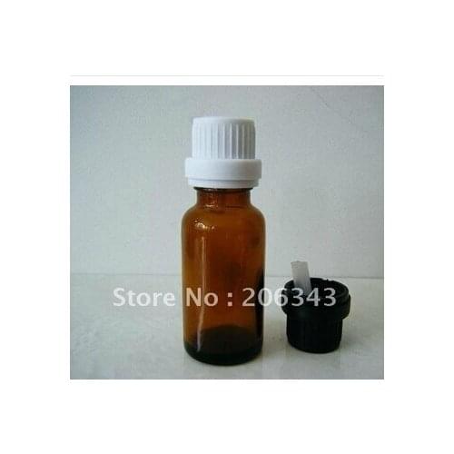 20ml brown/green/blue essential oil bottle with plastic cap +plastic stopper for cosmeticl packaging