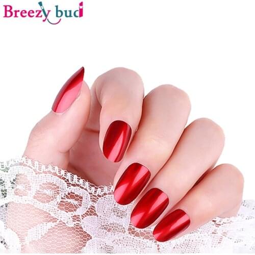 24/30Pcs Fake Nails Detachable False Nails Nail Tips With Jelly Gel Glue on Nails Nail Art Press on Nails