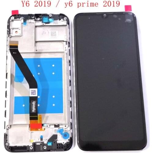 6.09"For Huawei Y6 2019 y6 prime 2019 MRD-LX1 MRD-LX2 MRD-LX1F Lcd screen display Touch Glass Digitizer Frame Full Pantalla