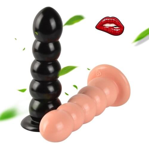 Unisex Anal Plug Suction Cup Beads Dildo Huge Butt Plug Anal Sex Toys Big Penis G-spot Prostate Stimulating Massage Masturbation