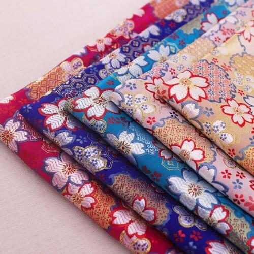 Satin pattern material Brocade jacquard seam fabrics For designer of cheongsam and kimono patchwork clothes fabric