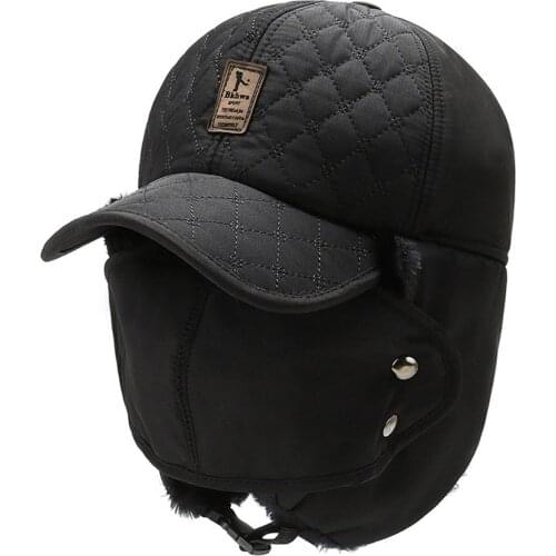 Mens Baseball Baseball Cap Winter Hat Thickened Thunderhead Cap Outdoor Mask Cap Thick warm earmuffs Snapback Winter Cap Hot