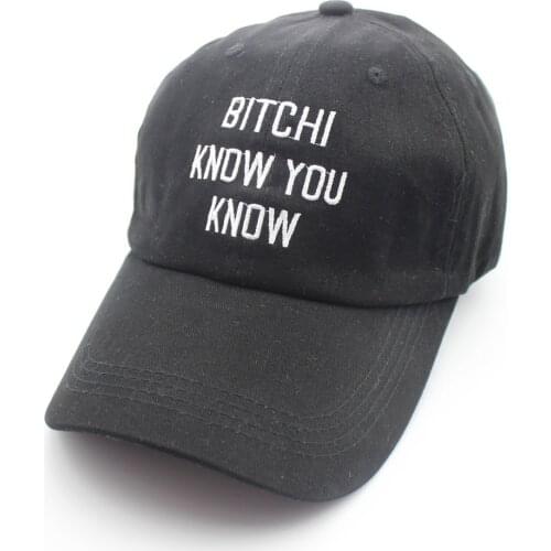 Embroidery Baseball Cap Bitchi Know You Know Nature Cotton Kpop Hats Dad Hat Men Women Adjustable Caps Hip-hop Snapback Cap