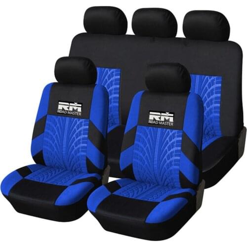 9PCS car seat cover is suitable for cars with tire track details and car-shaped car seat protectors