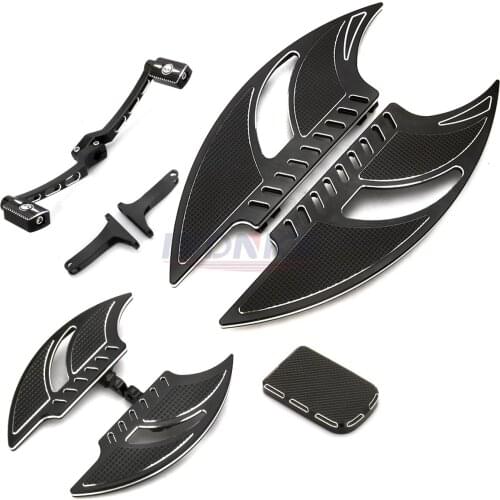 For harley Black floorboards Heel Toe Shift Levers rear footboards Pedal road king FLHR footboard FLHTCUTG 1980-2021
