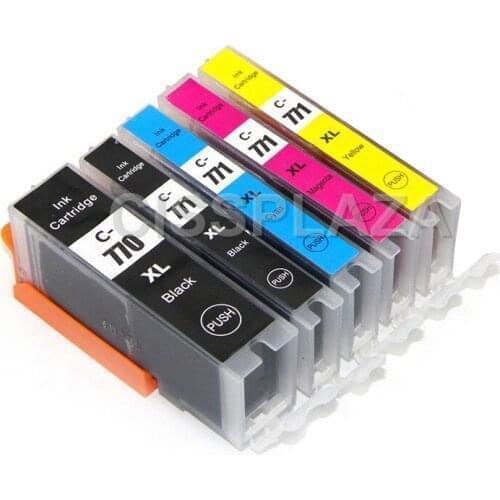 CISSPLAZA PGI770 CLI771 PGI-770 PGI 770 full ink cartridge compatible for Canon PIXMA MG6870 MG5770 PRINTER
