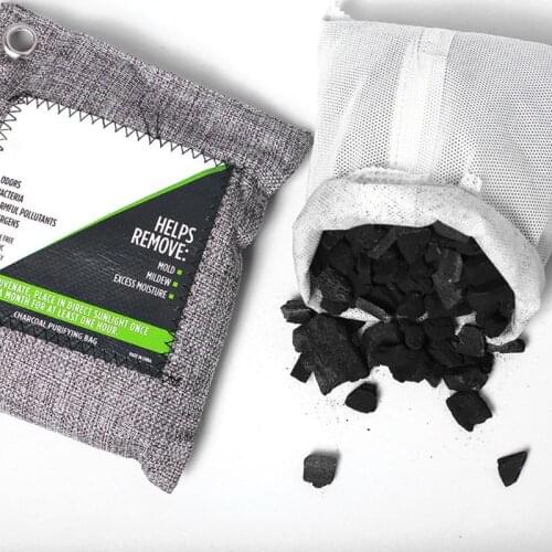 Breathe Green Bamboo Charcoal Odor Eliminator Bag Activated Absorber Natural Freshener Removes Moisture Household Item