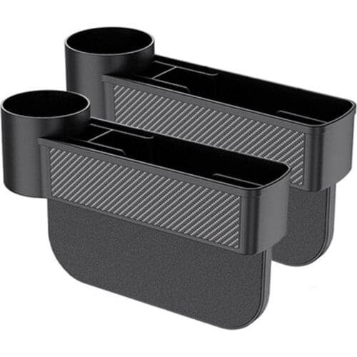 Carbon Car Seat Slit Slot Storage Box Interior Decoration Products Vehicle ABS Water Cup Auto Frontseat Gap Filler Organizer