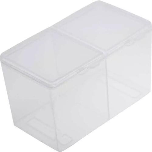 Double lattice Cotton sheet storage box transparent microblading box for cotton swab tattoo accessory
