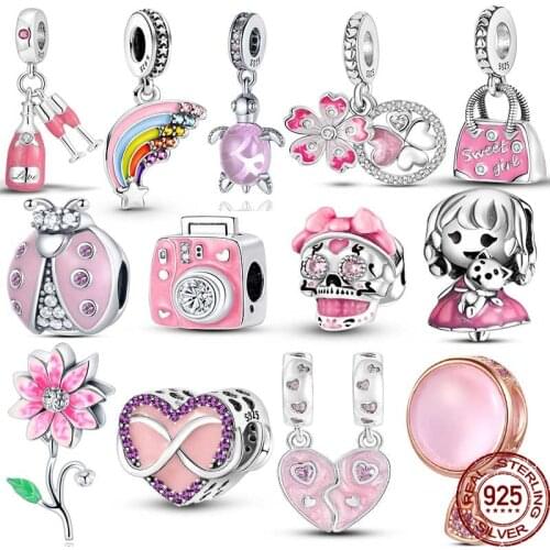 2020 Ocean Series 925 Sterling Silver Narwhal Charm Starfish Ocean Waves & Turtle Beads fit 3mm Bracelet DIY Pendant