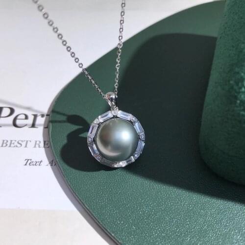 Fashion 925 Sterling Silver Pendant Mount Base Settings Mountings Findings Parts for Pearl Crystal Jade Agate Beads Stones