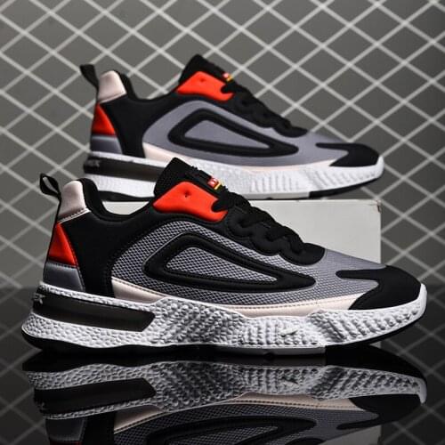 New style mens shoes fashion breathable running shoes thick-soled increased fashion casual sports shoes low-top mesh shoes