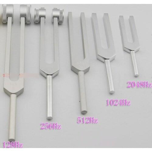128hz 512hz 256hz 1024hz 2048hz Frequency Neural tuning ear Tuners testing fork aluminum test Equipment Mallet Striking Hammer