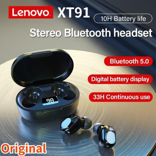 Original Lenovo XT91 TWS Earphone Wireless Bluetooth Headphones AI Control Gaming Headset Stereo bass With Mic Noise Reduction