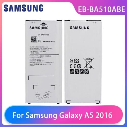 Original Samsung Galaxy A5 2016 A510 A510F A5100 Phone Battery EB-BA510ABE 2900mAh High Capacity Samsung batteries