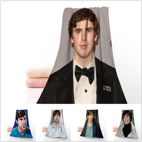 Freddie Highmore Towels Microfiber Bath Towels Travel,Beach,Face Towel Custom Creative Towel Size 35X75cm And 70X140cm