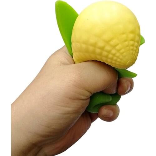 Hot Funny Corn Decompression Toy Adult Relief Antistress PopIt Soft Squishy Antistress Decompress Peeled Corn Fruit Squeeze Toy