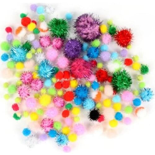 Prajna Fluffy Soft Pompom Plush Pom Poms Ball 10mm 15mm 20mm Pompones Handmade Sewing Craft Kids Toy Wedding Decor DIY