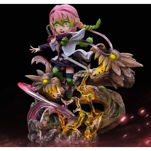 Presale Demon Slayer Blade Lianzhu Ganlu Temple Honey Glass Nine Pillars GK Limited Statue Figure