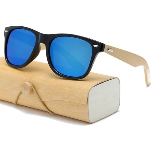 17 Color Wood Sunglasses Men Women Square Bamboo Women for Women Men Mirror Sun Glasses Retro De Sol Masculino 2018 Handmade