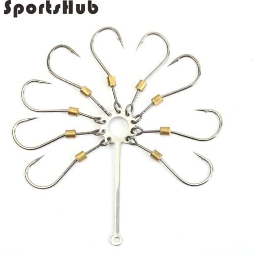 SPORTSHUB 1PC 4-Sizes New Arrival Explosion Hooks Fishing Tackle Sabiki Jig Hooks Fishing Hook Set Carp Fishing NR0052