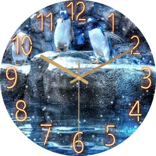 Glass Living Room Wall Clock Quartz Clock Pocket Watch Modern Minimalist Mute Clock
