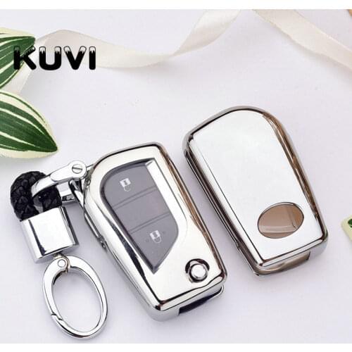 Car Styling TPU Car Key Case Shell Cover For Toyota Yaris Camry Highlander Corolla Prado REIZ Crown RAV Styling Accessories