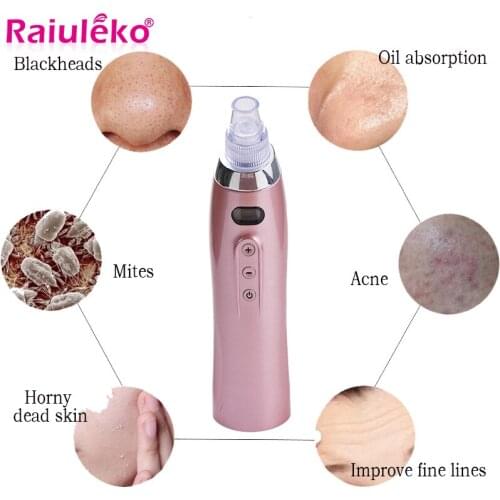 Blackhead Acne Sucker Eliminator Lift The Skin Microdermabrasion Vacuum Suction Machine Face Beauty Massager Device Pore Cleaner