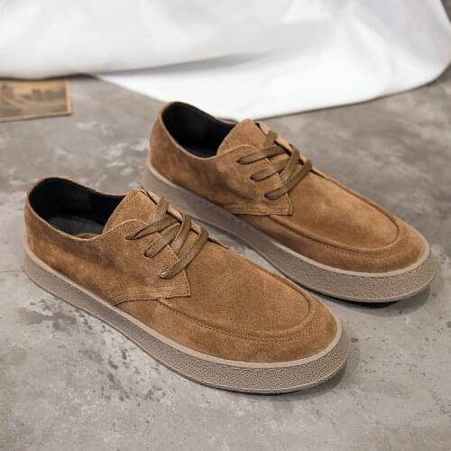 Yomior 2021 Spring Fashion Casual Men Shoes Luxury Real Leather Loafers British High Quality Sneakers Breathable Lace-Up Wedge