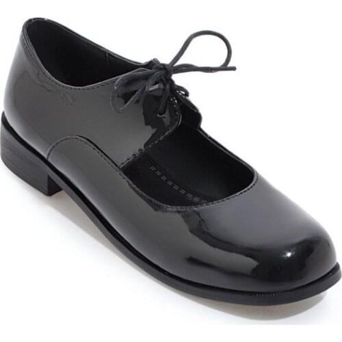 Spring 2018 light the new institute wind mouth square head with low with large size 40-43 womens shoes, 1828