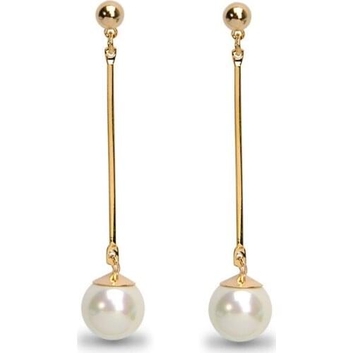 Yingwu 50 Pairs Lots Korean Pearl Long Tassel Drop Earrings For Women OL Style Sweet Dangle Brincos Party Jewelry Gift Wholesale