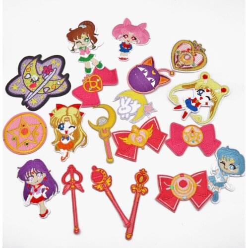 1pcs sailor Compact star rod stick embroidery embroidered Iron patch Clothes diy